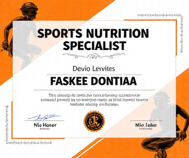 Certyfikat specjalisty żywienia w sporcie